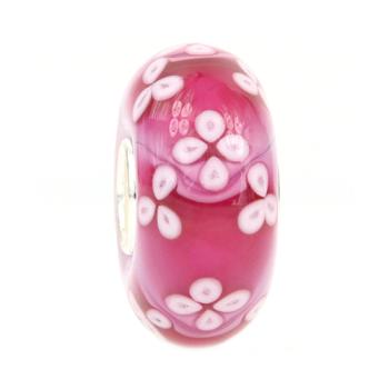 Pink Flower Flux - Ogerbeads Glas